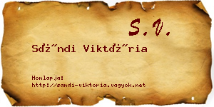 Sándi Viktória névjegykártya
